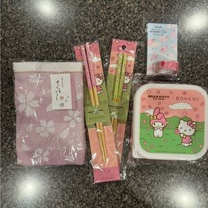 Hello Kitty Kids Bento Set - Pink and Green